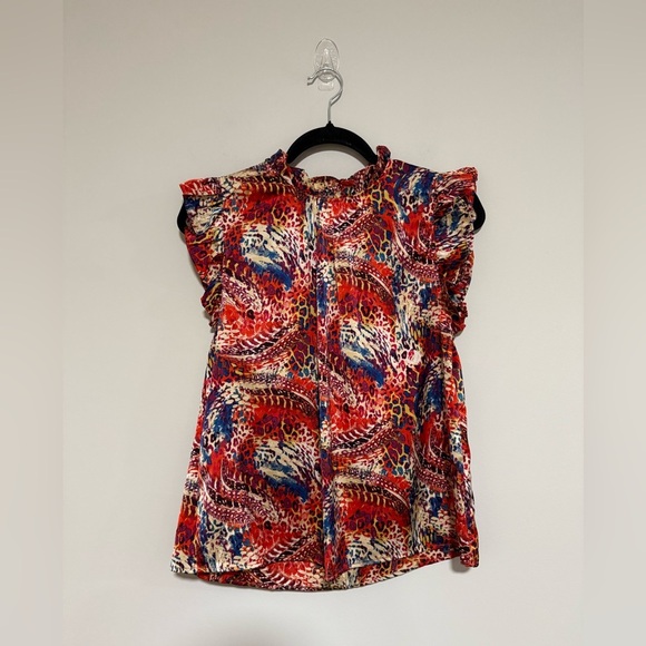 THML Vibrant Multicolor Patterned Top Size Small - Picture 1 of 9